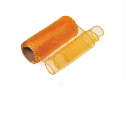 

Organza obszywana, gładka Orange