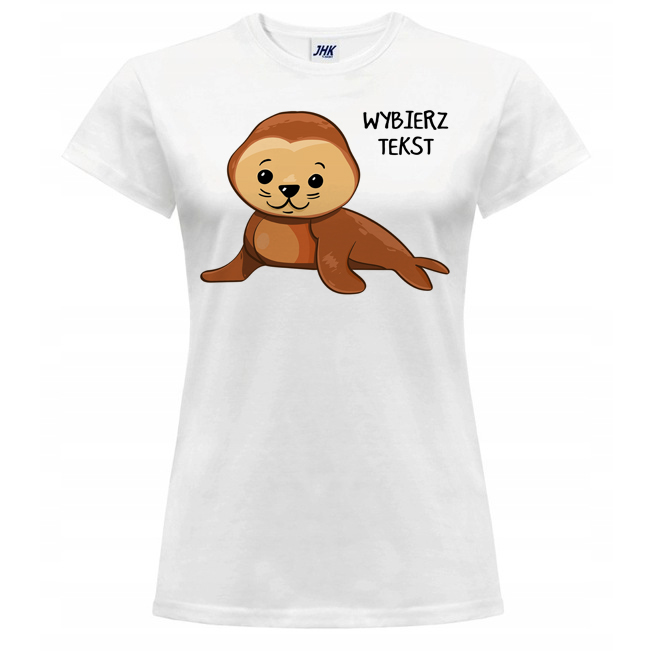 

Koszulka Damska T-shirt Zwierzęta Foka Foki Mors S