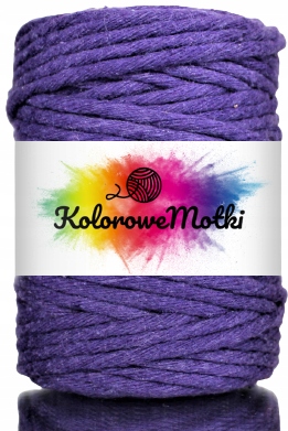 Sznurek Bawełniany do Makramy Lawendowy 10m 5mm