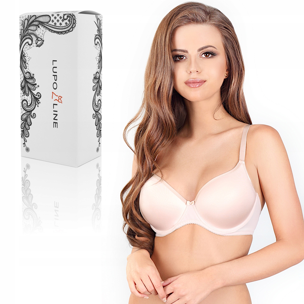 Lupo Podprsenka vyztužená hladká komfortní 138 béžová Spacer 80C