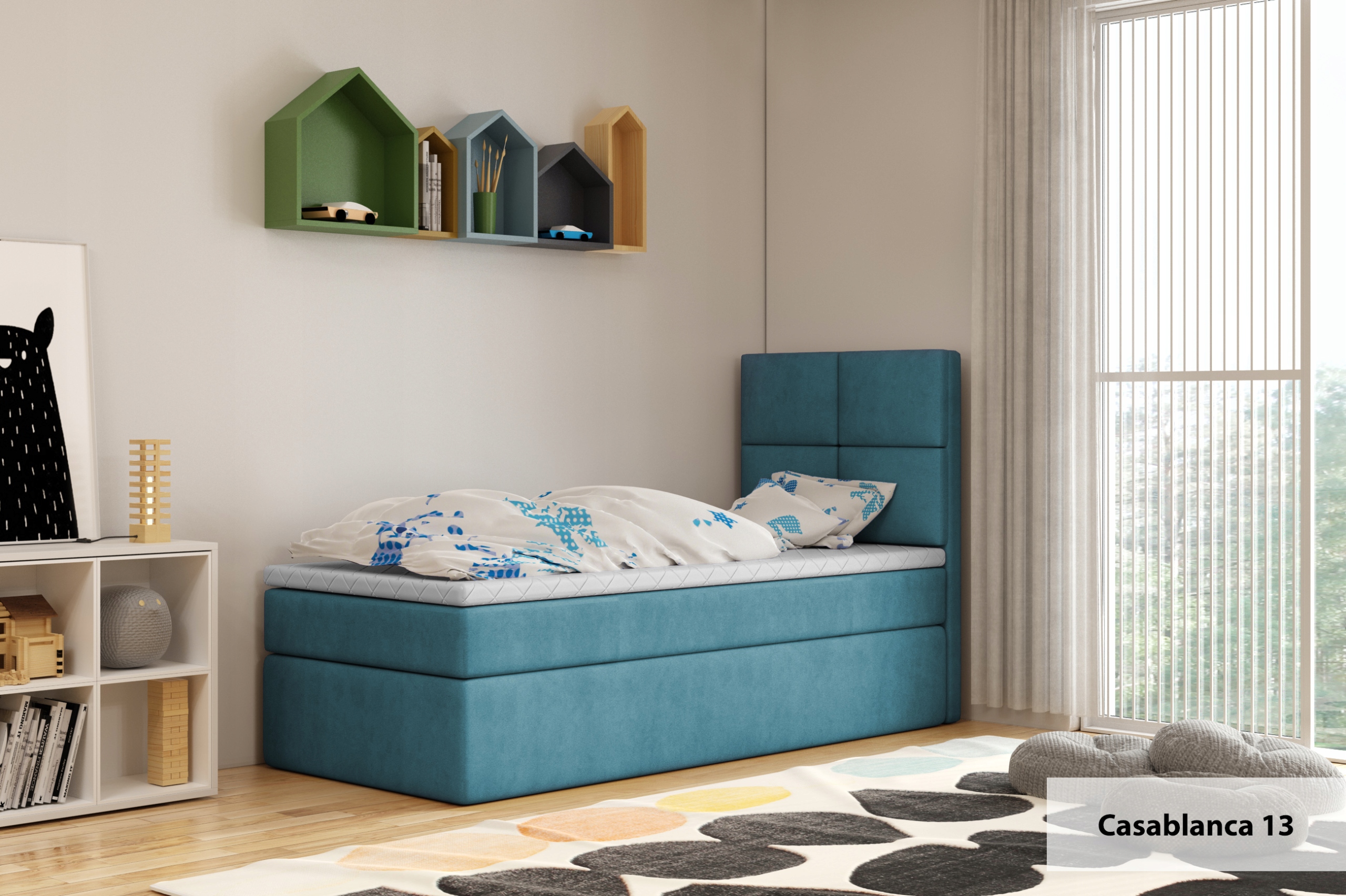 Łóżko młodzieżowe tapczan Max 90x180 zagłówek Marka inna