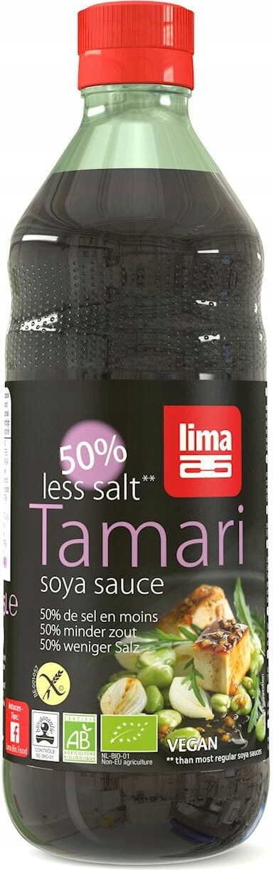 Sójová Omáčka Tamari 50% Méně Soli Bezlepková Bio 500 ml Lima