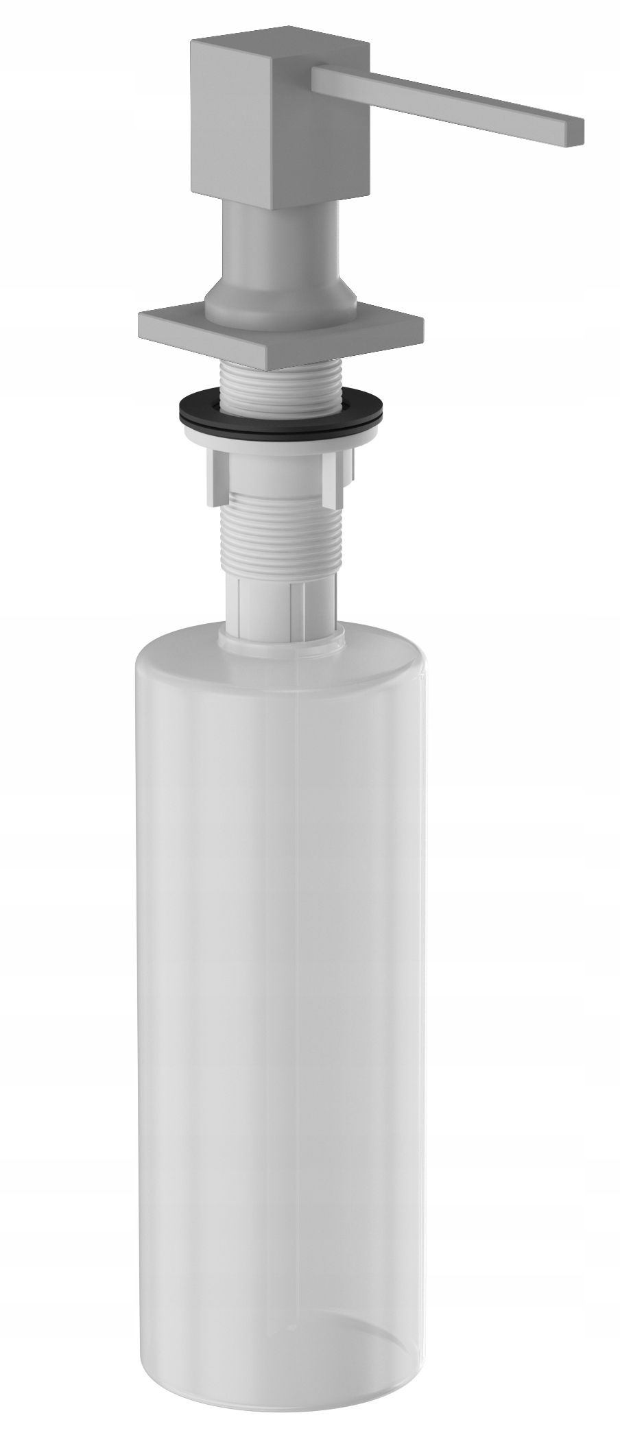 DOZOWNIK SZARY PŁYNU MYDŁA DO ZLEW KWADRATOWY Marka Granitan