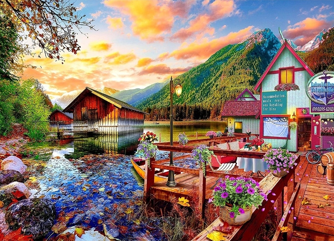 

Puzzle 1000 szt Jezioro Kajakowe Huadada 70x50cm