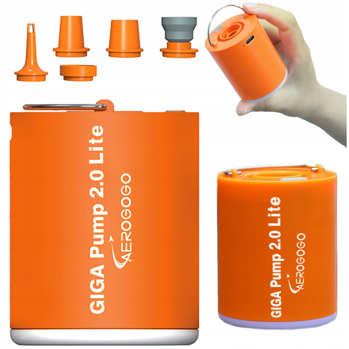 Giga Pump 2.0 Lite Pompka Elektryczna Turystyczna Do Materca 2W1 Usb-c