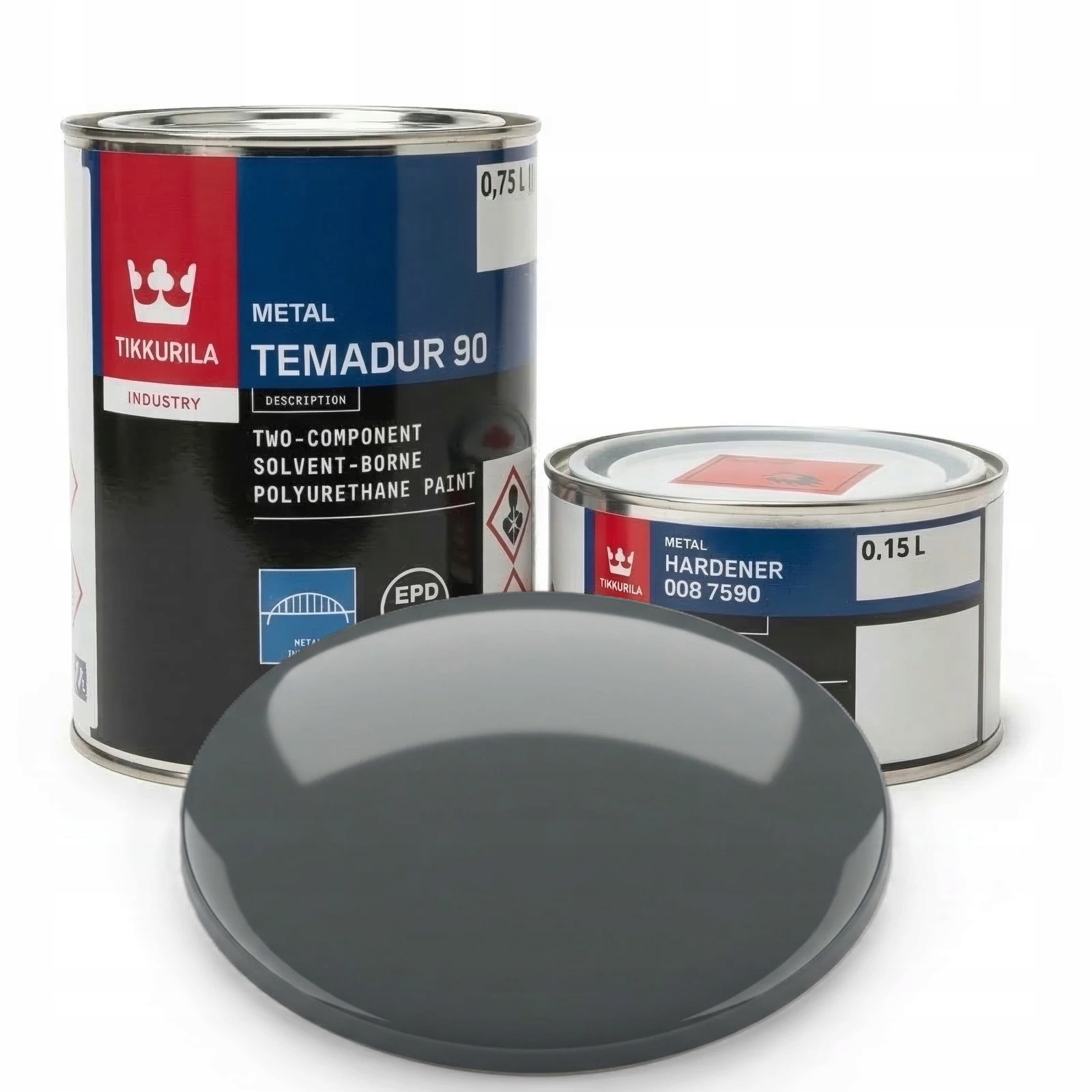 Farba Poliuretanowa Temadur 90 Valtra Szara Traktory Maszyny Leśne 1L