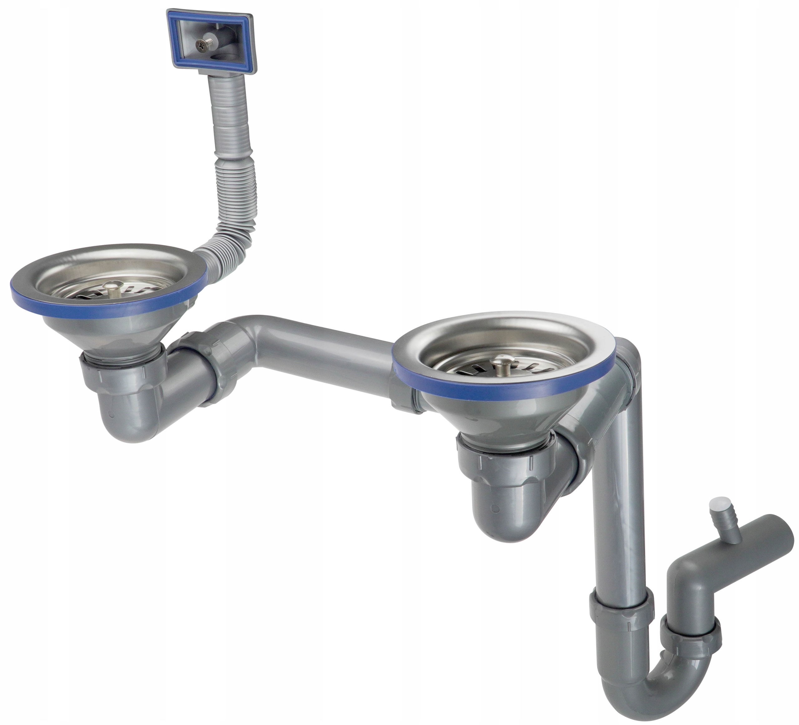 Sifon pro ocelový dřez 1.5- a 2-komorový