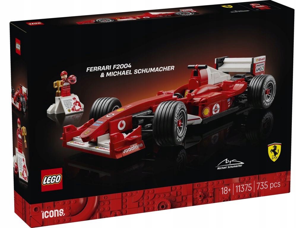 Lego 11375 Icons Ferrari F2004 a Michael Schumacher