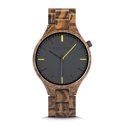 Drewniany Zegarek Bobo Bird S27-2 Pudełko Gratis