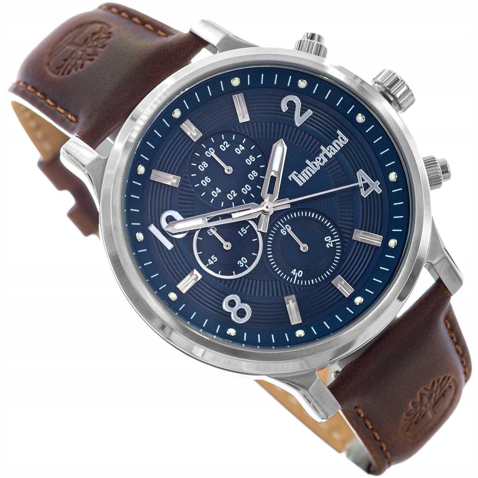 Pánské Hodinky Timberland TDWGF0055702 Driscoll Hnědé S Chronografovým Páskem