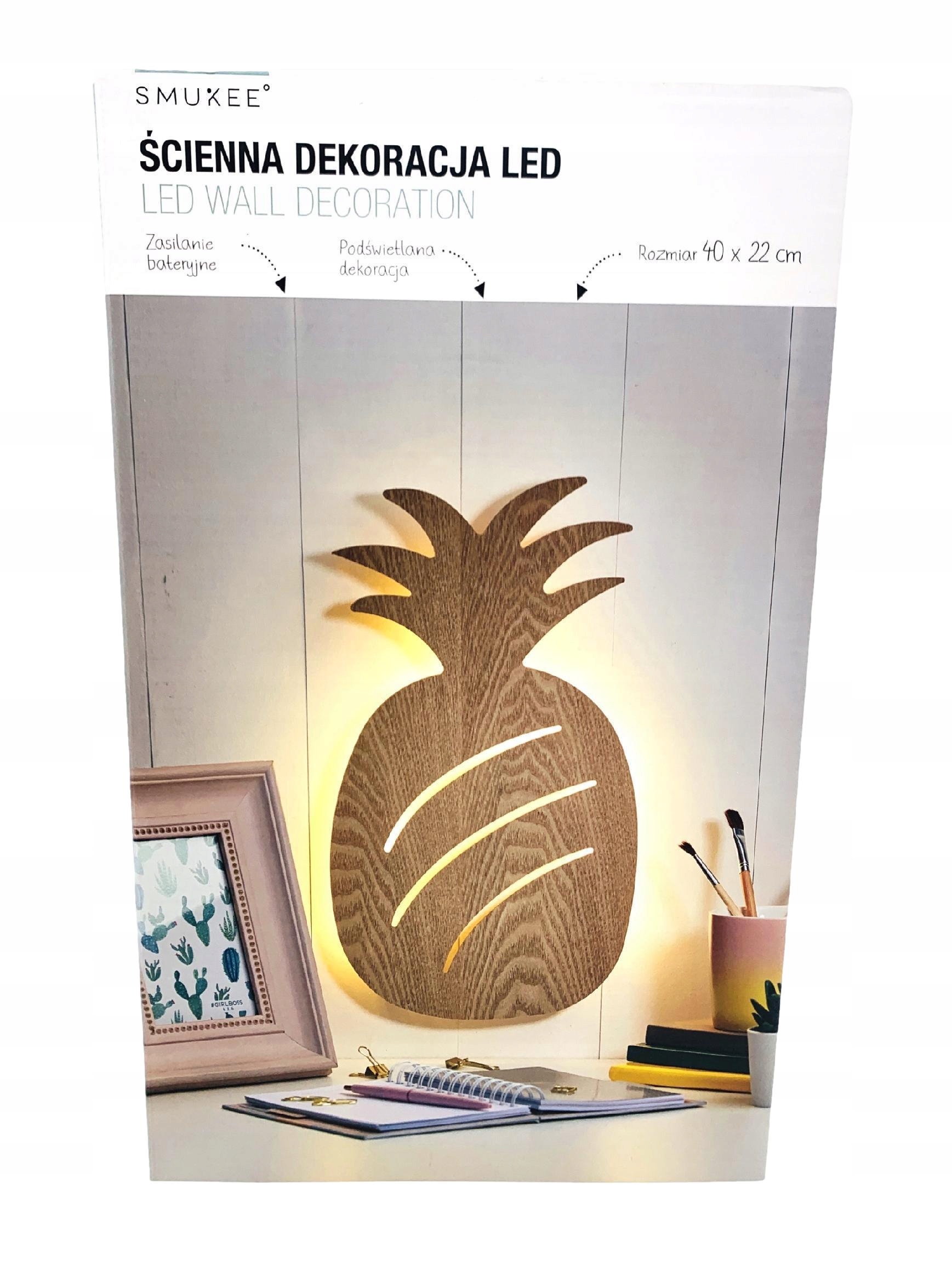 

Podświetlana Dekoracja Led Ananas, Prezent.