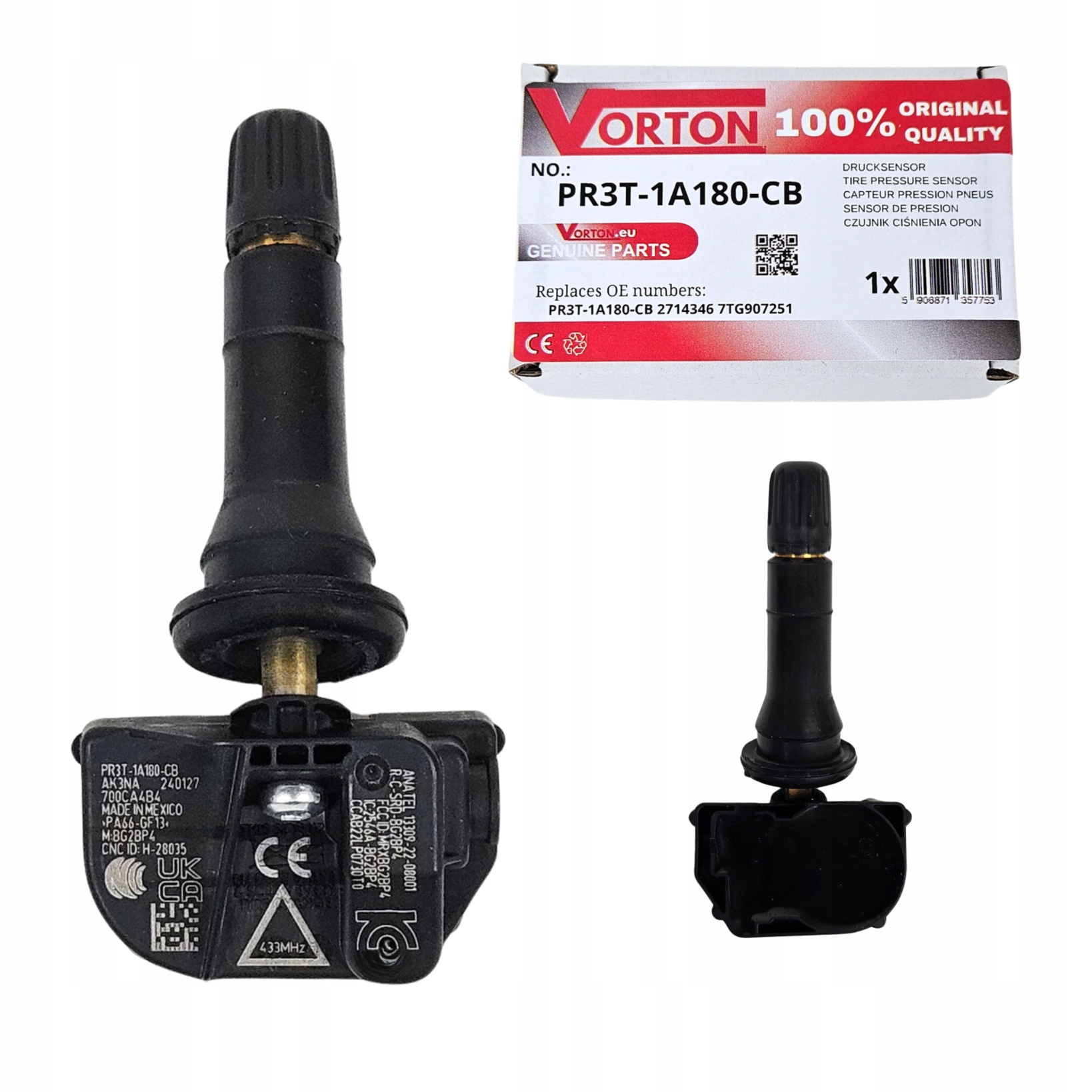 Snímač Tlaku Vzduchu Kol Tpms Ford Kuga Mustang Puma Gen-E 433 MHz