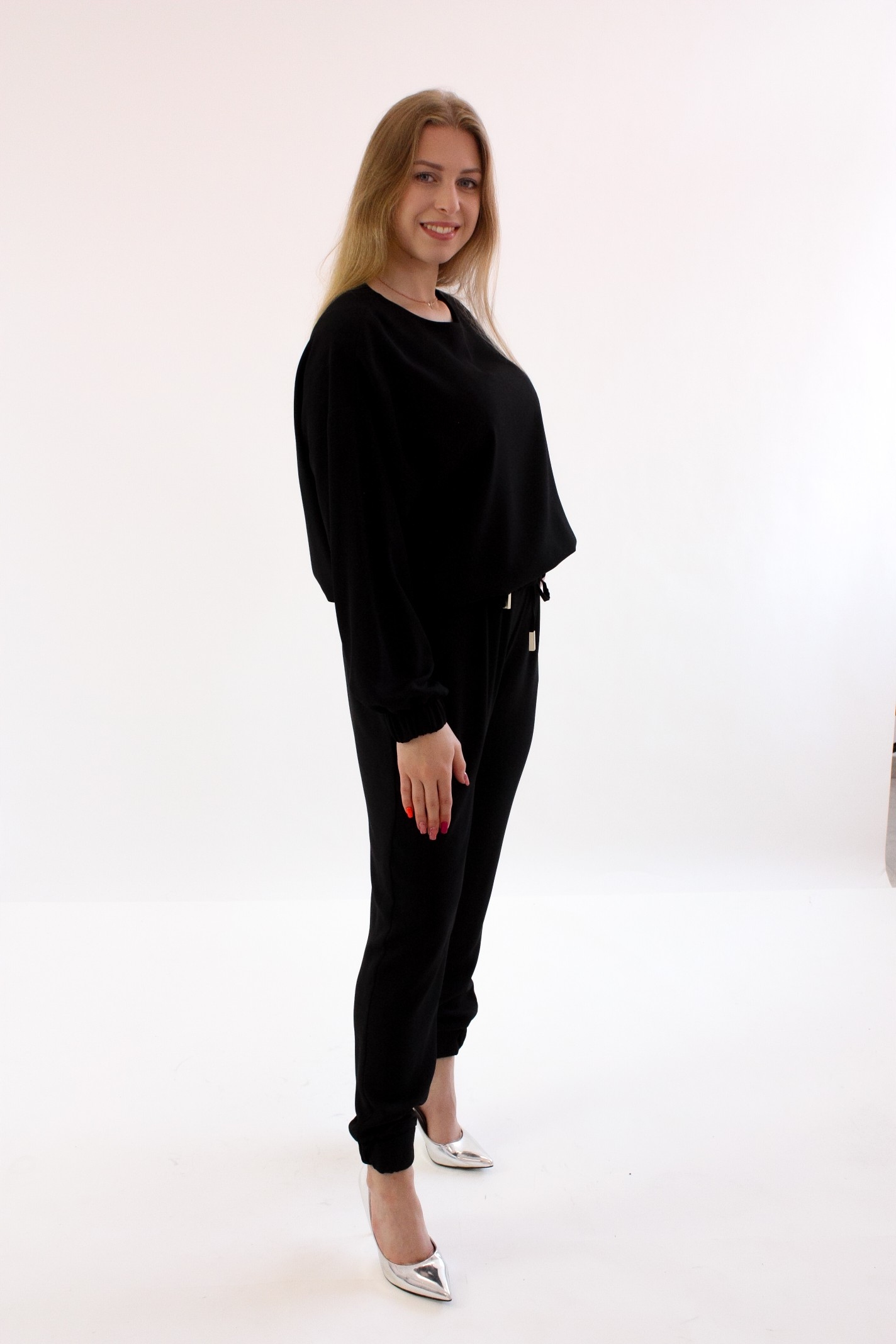 Lehká tepláková souprava Černá 40