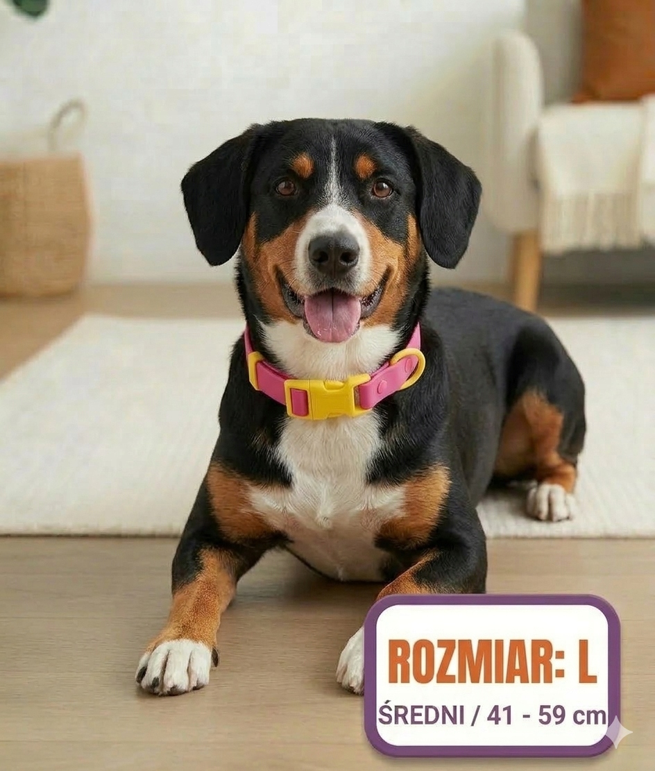 Levně Voděodolný obojek pro psa Velikost L Regulovatelný Odolný Růžový Pvc