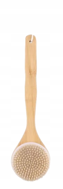 BAMBUSOWA NATURALNA DŁUGA SZCZOTKA DO KĄPIELI MYCIA PLECÓW MASAŻU