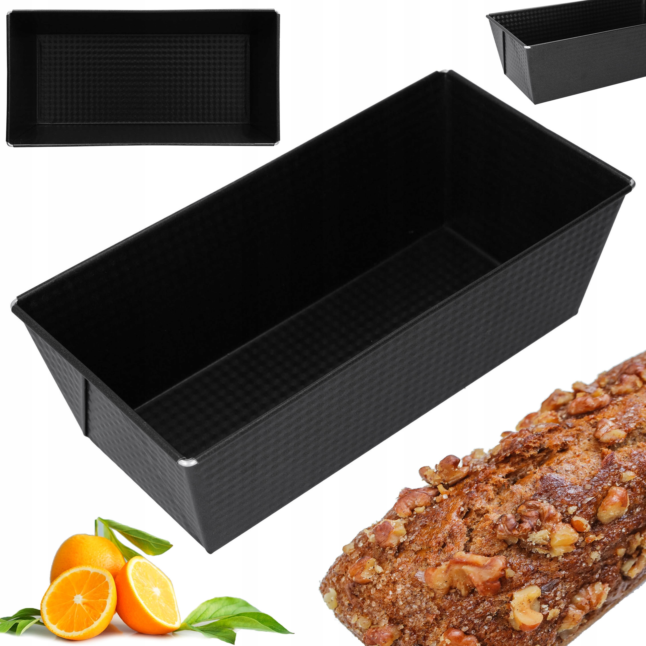 BLACHA DO PIECZENIA FORMA DO CHLEBA KEKSÓWKA 30x14,5x10 CM CZARNA DO CIAST