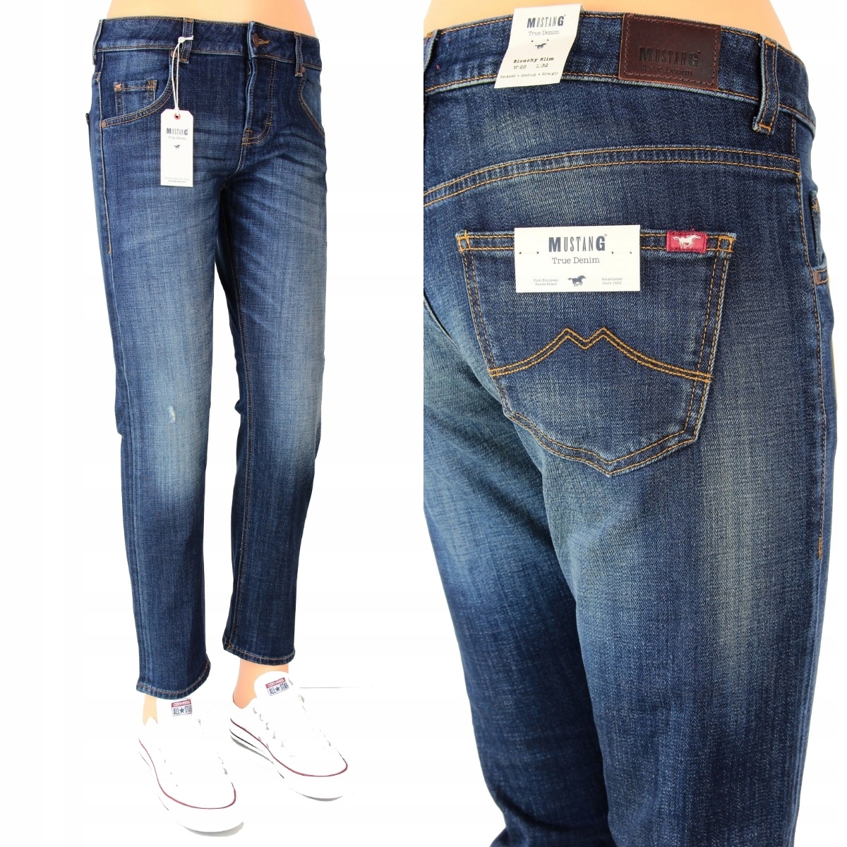 

Mustang Straight Slim Jeansy Hight RISE7/8 W26 L32