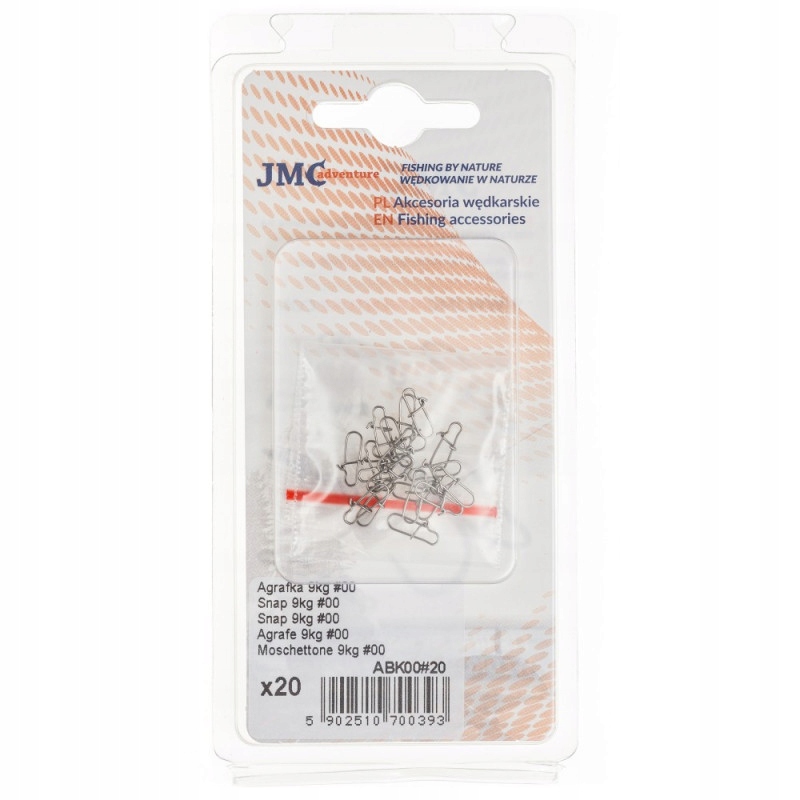 Jmc Agrafka Bez Krętlika 00 9KG 20 Sztuk