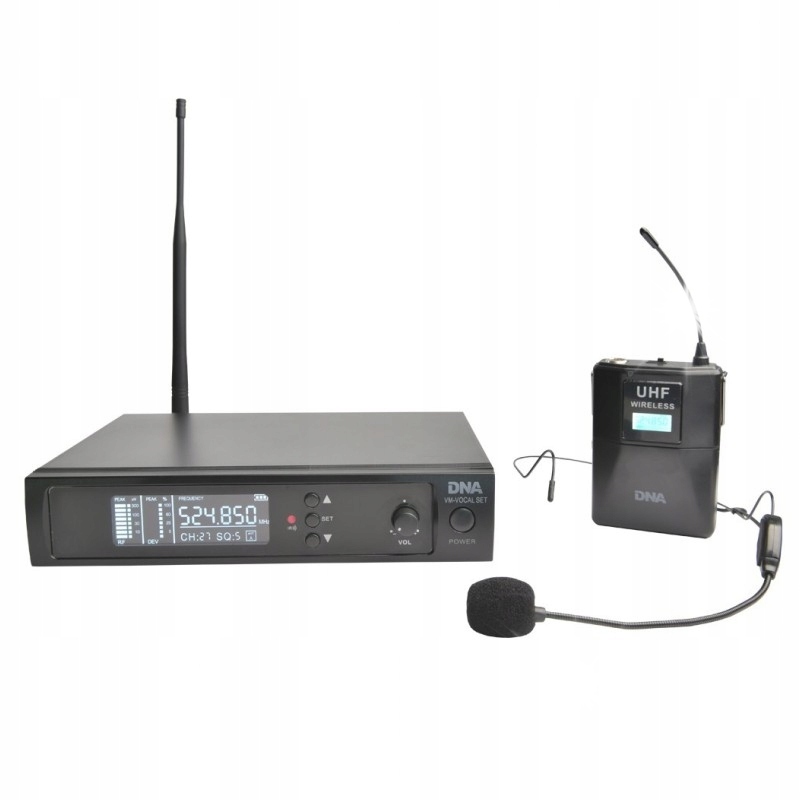 DNA VM HEAD SET MIKROFON BEZPRZEWODOWY NAGŁOWNY ZESTAW DLA DJ ANIMATORA