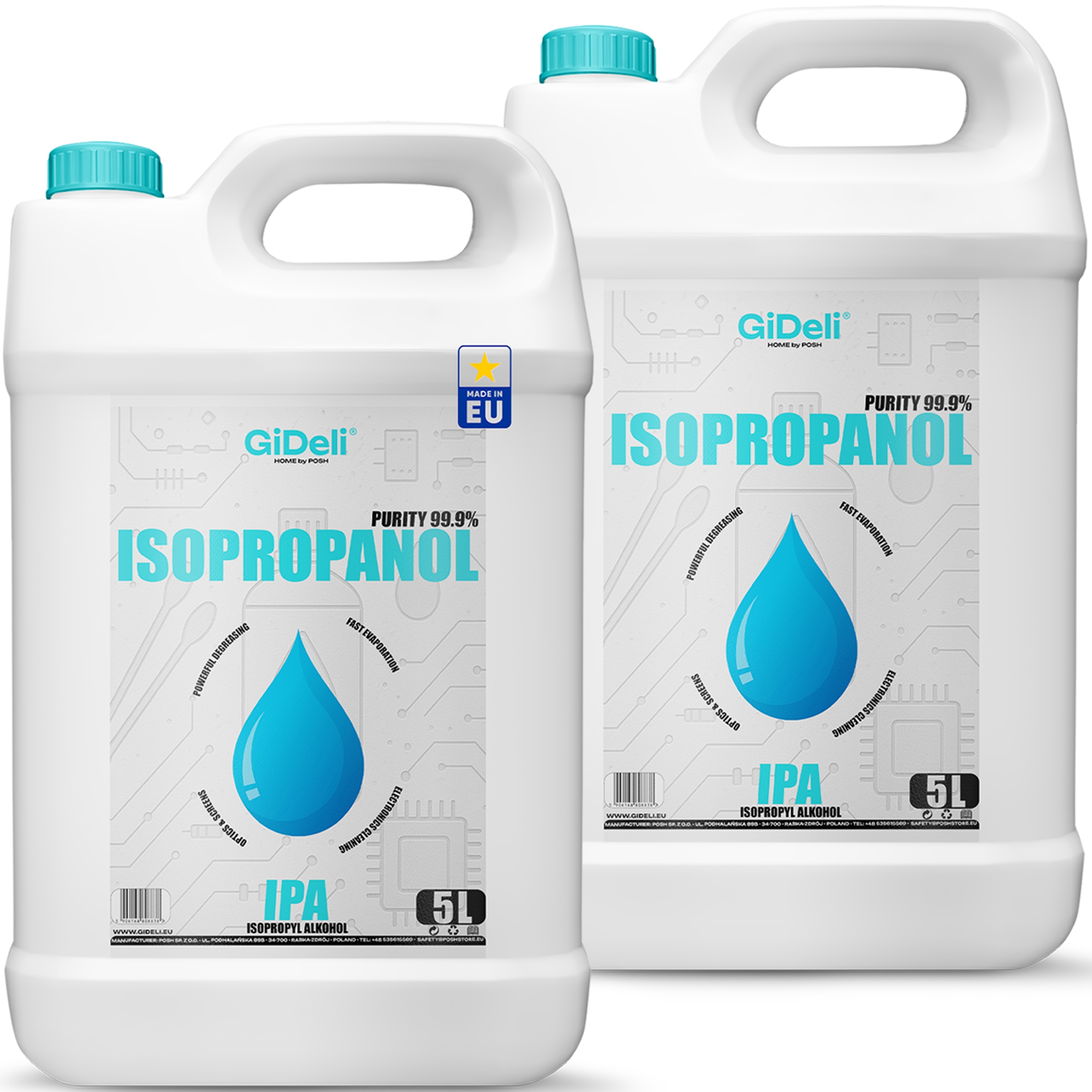 Isopropylalkohol 2x 5L GiDeli Ipa Isopropanol 99,9%