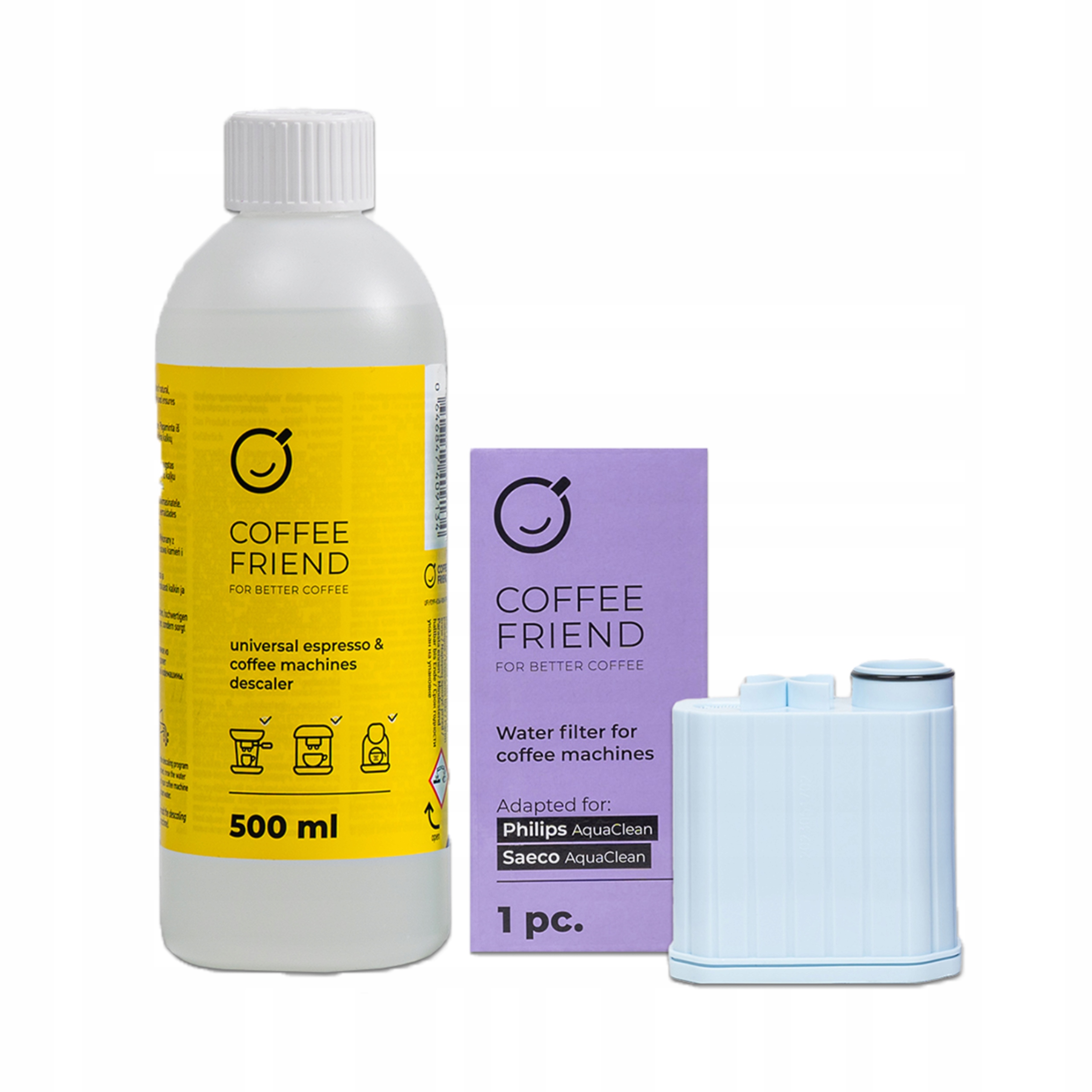 AquaClean Philips/Saeco vízkőoldó a Coffee Friend-től karbantartási készlet