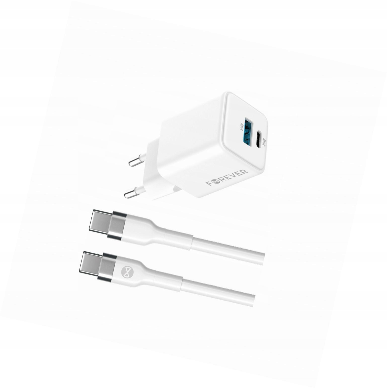 Szybka ładowarka GaN 20W 2 wejścia długim z kablem 2m do OnePlus 7