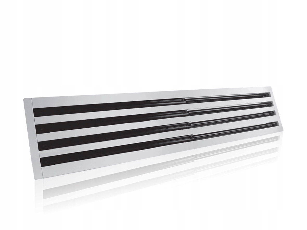 4-štrbinový lineárny ventilátor s nastaviteľnou mriežkou anemostatový prívod vzduchu 100 cm