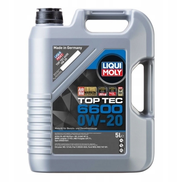 OLEJ LIQUI MOLY 0W20 5L TOP TEC 6600 SP