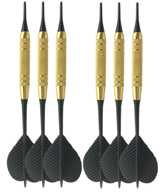 LOTKI RZUTKI DO DARTA ZESTAW RZUTEK LOTEK 100 GROTÓW MOSIĘŻNE CZARNE Model do darta