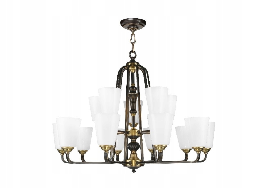 Lampa Aster 80339/B+10+5 klasická zlatá lampa