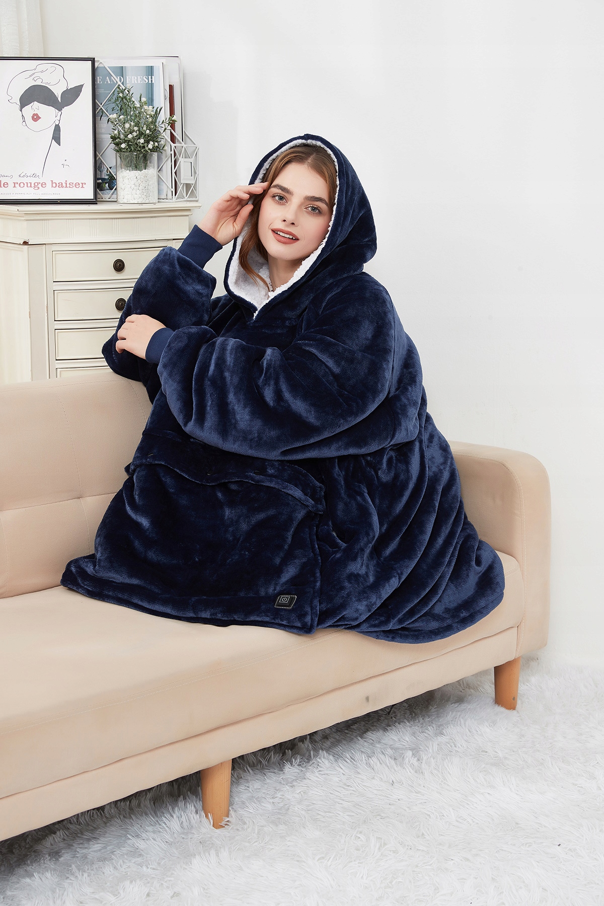 CIEPŁA BLUZA KOC KOCOBLUZA PODGRZEWANA USB MIŚ HIT Marka Altera