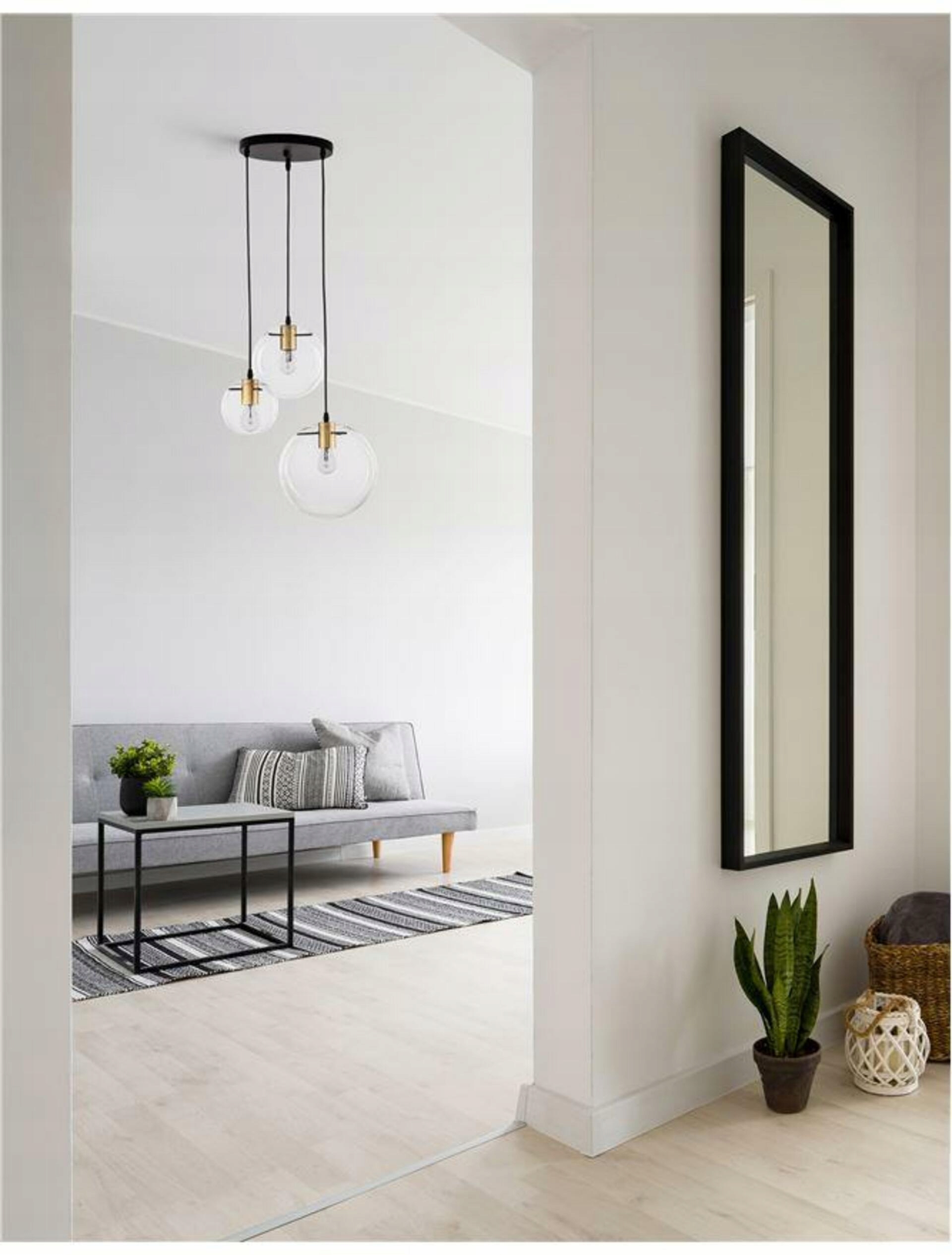 Nova Luce závesné svietidlo Mirale číre sklo a zlatý kov čierny Pvc kábel E27