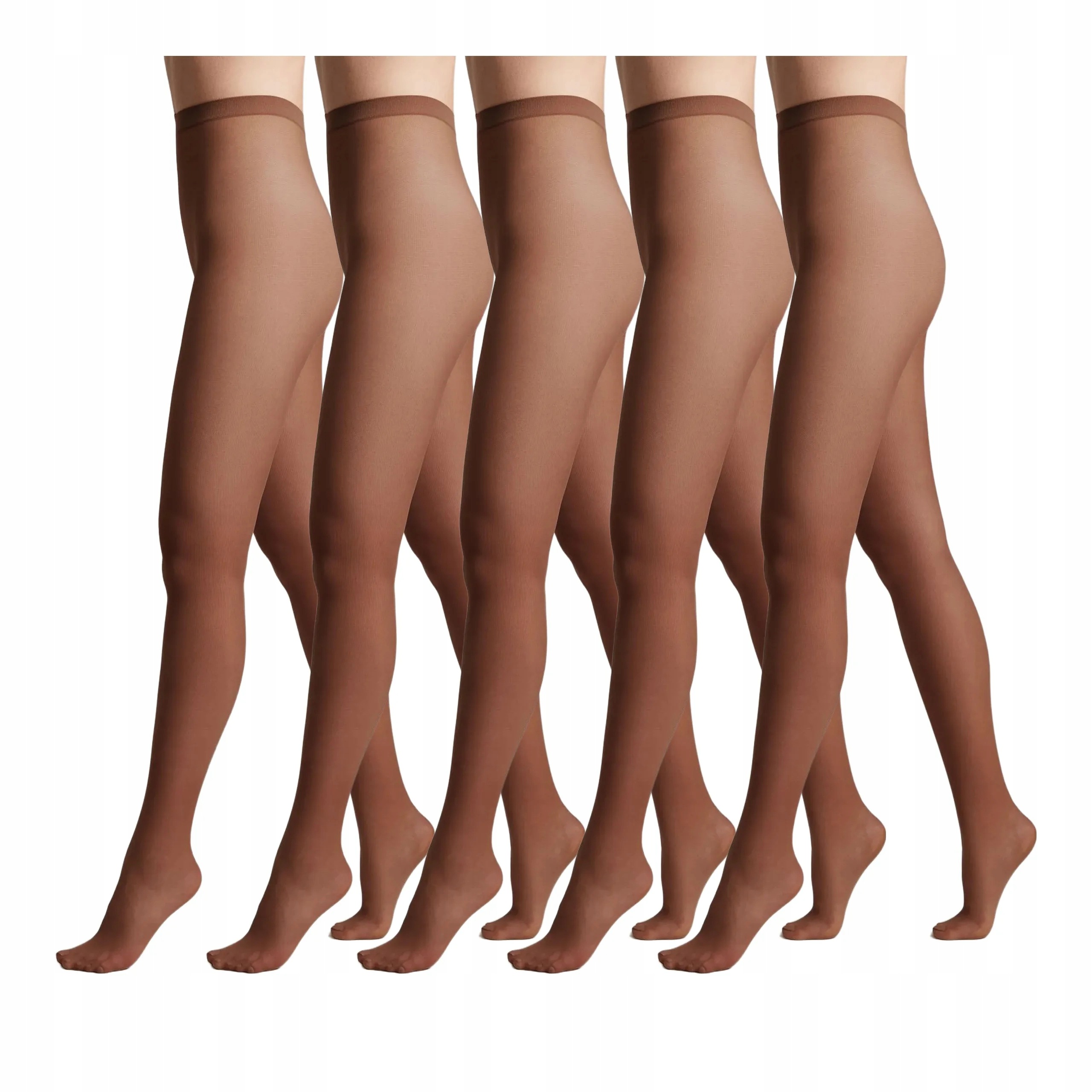 5 ks Punčocháče 30 den matné bez kalhotek Conte 5x Chocolate 5-XL