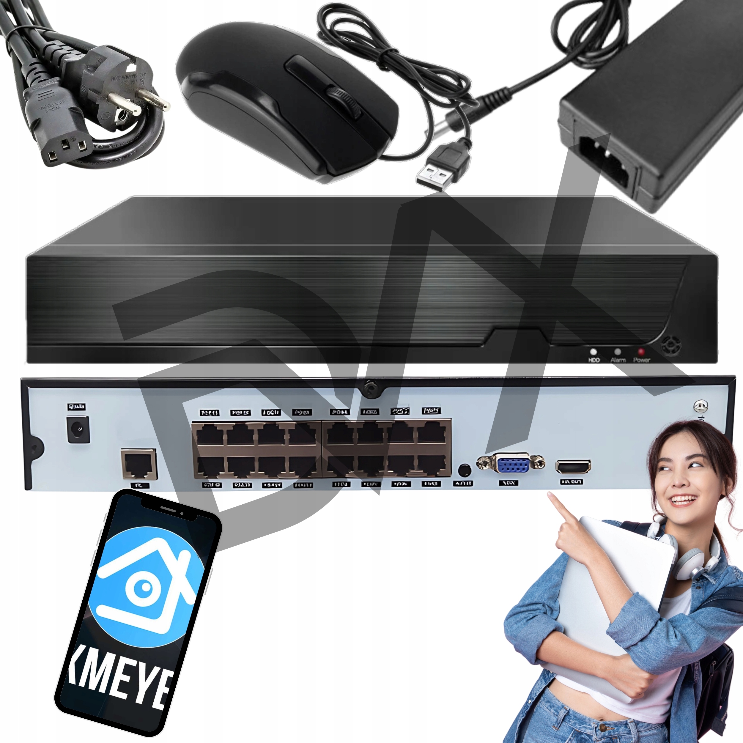 Rekordér Nvr 16-KANÁLOVÝ Ip 16CH 4K Poe 8MPX Multi LR16CH DVX