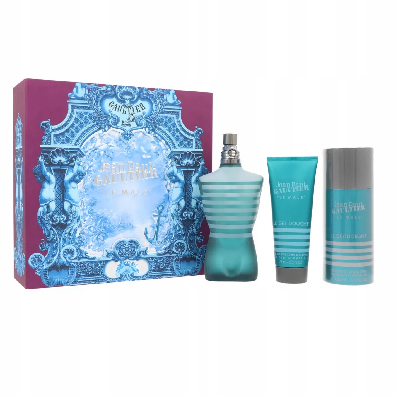 Zestaw Jean Paul Gaultier Le Male Edt 125 Shower Gel 75 Deodorant 150