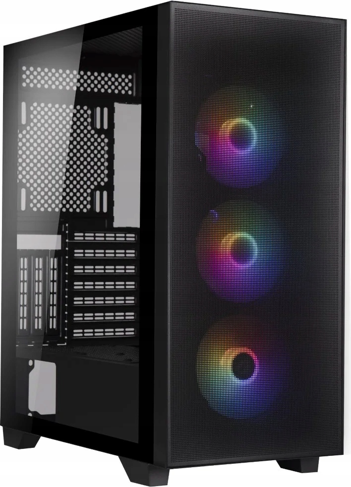 BitFenix skříň Flow Frgb/ Atx 4x120mm Frgb fan 2xUSB 3.0 tvrzené skl