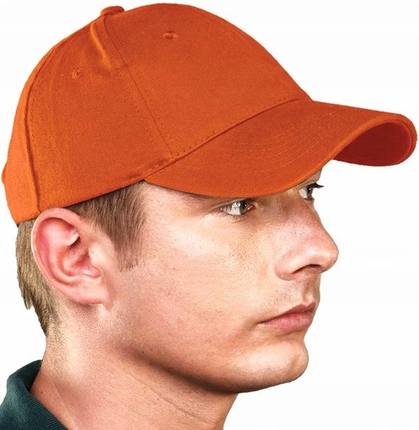 

Czapka Czapeczka Z Daszkiem pomarańcz 100% bawełna