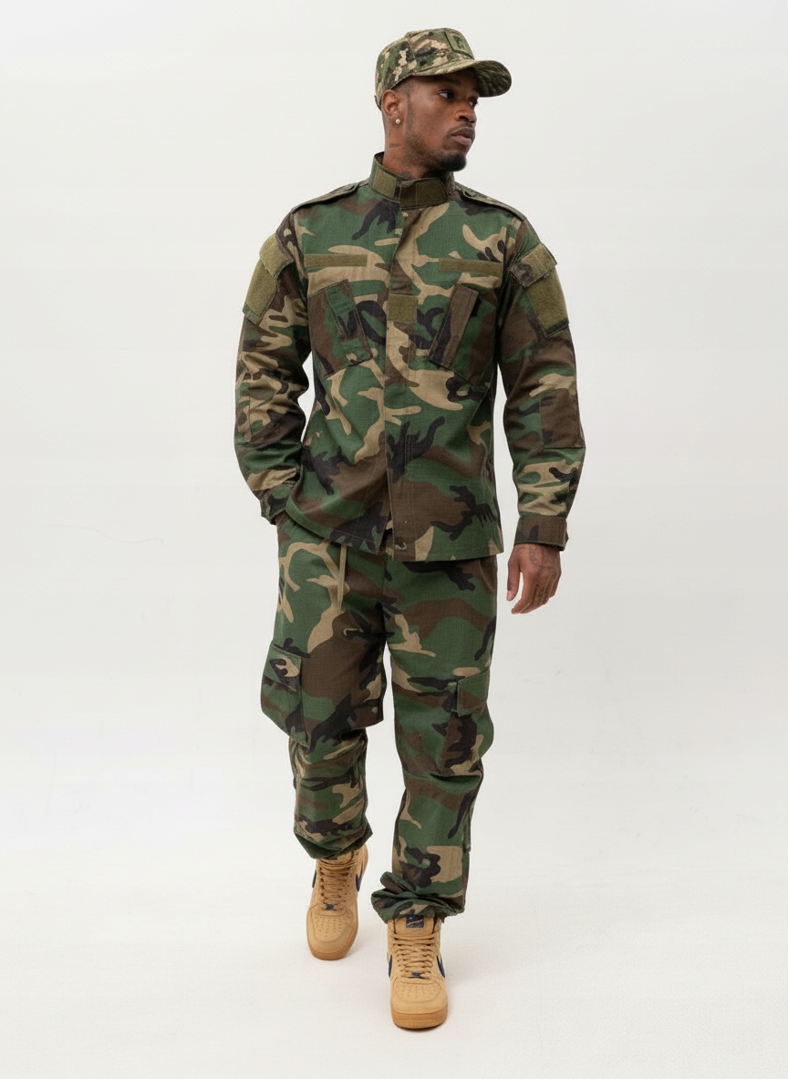 Vojenská Polní Uniforma Maskáčový Pánský komplet Camo Jigga Vojenský Ripstop XXL