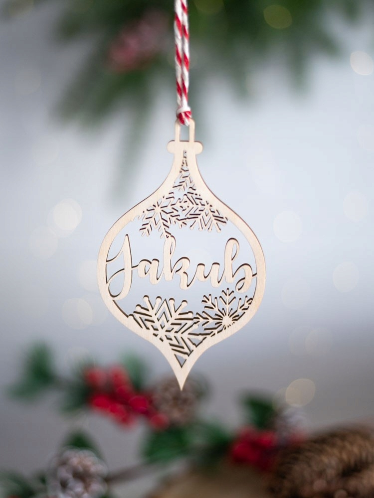 BOMBKA Z IMIENIEM DREWNIANA ŚWIĘTA ZAWIESZKA SOPEL Kod producenta 012_010_001