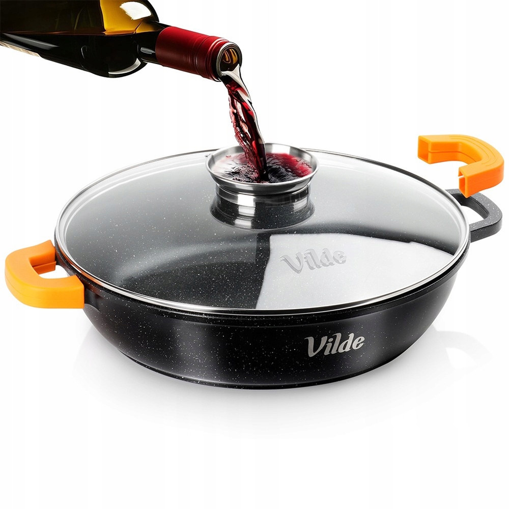 Granitová pánev na smažení, dušení, pečení s víkem 32 cm 4,7 l