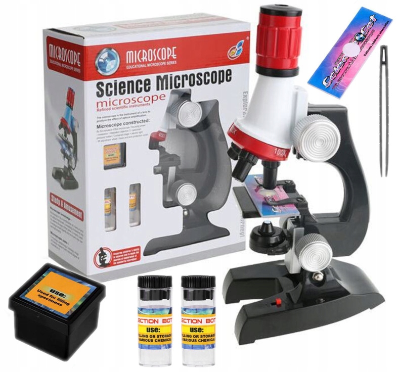 

Mikroskop Naukowy 1200x z Akcesoriami Edukacyjny