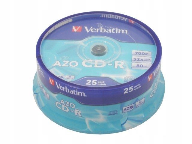 Płyta Cd-r Verbatim 700 Mb Azo (Cake 25)