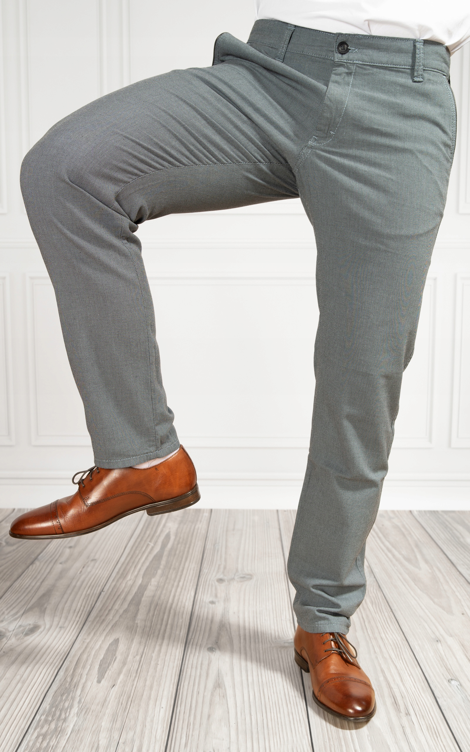 SPODNIE MĘSKIE CHINOSY 038 L32 112cm Linia plus size (duże rozmiary)