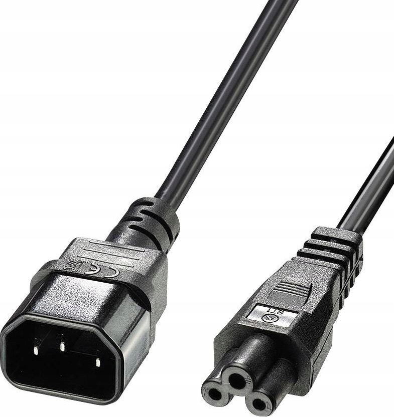 Przejściówka Adapter Zasilający Gniazdo Iec Wtyk Koniczynka 2M Lindy 30341