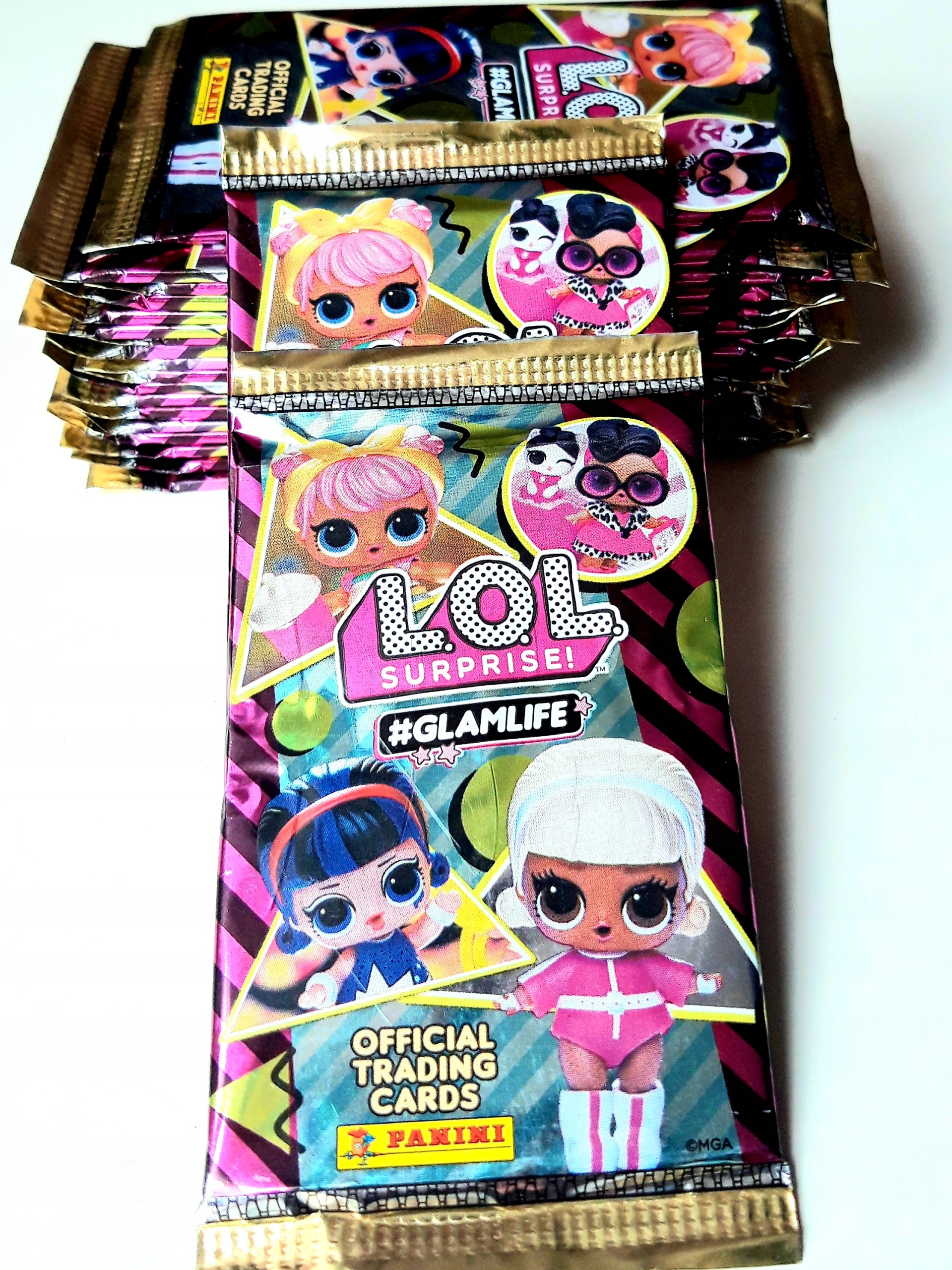 LOL SURPRISE GLAMLIFE 30 KART 5 SASZETEK PANINI + 3 karty limitowane