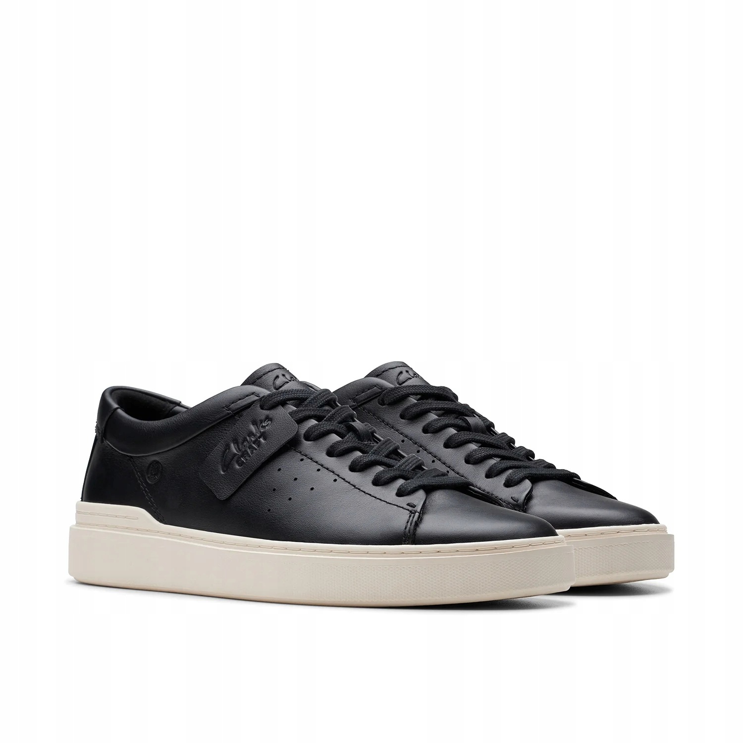 Buty męskie skórzane Clarks Craft Swift 261761297 czarne sportowe 47