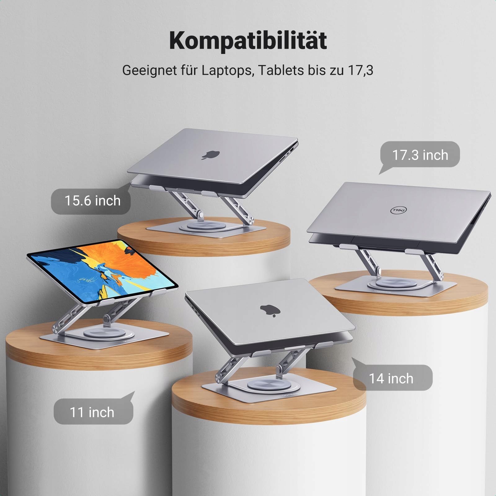 UGREEN STOJAK NA LAPTOP OBROTOWY REGULOWANY SKŁADANY WENTYLOWANY 10-17 CALI — miniatura 5