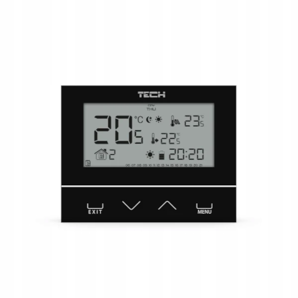 Dvoustavový pokojový regulátor ST-292 v3 černý Tech WG.11.0436