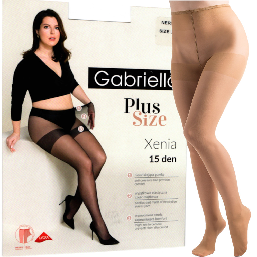 

Gabriella Rajstopy Xenia Plus Size 15den r.5 Neutr