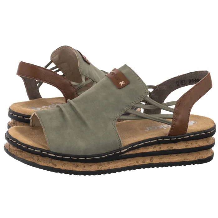 Dámské sandály na léto Rieker 62962-52 Green Zelené